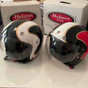 Vespa motorcycle his and hers Helmet